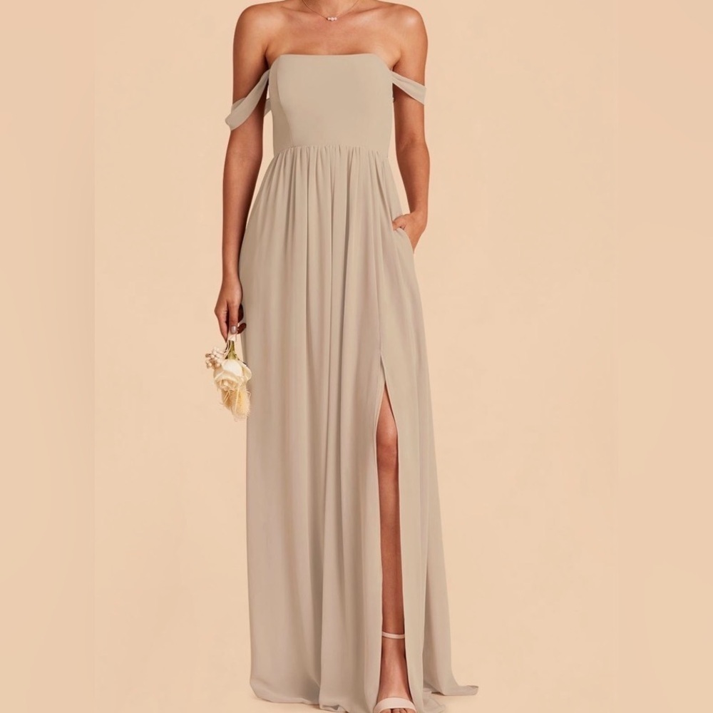Birdy Grey Strapless Taupe Gown